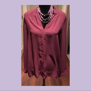 Violet Claire Cranberry Blouse